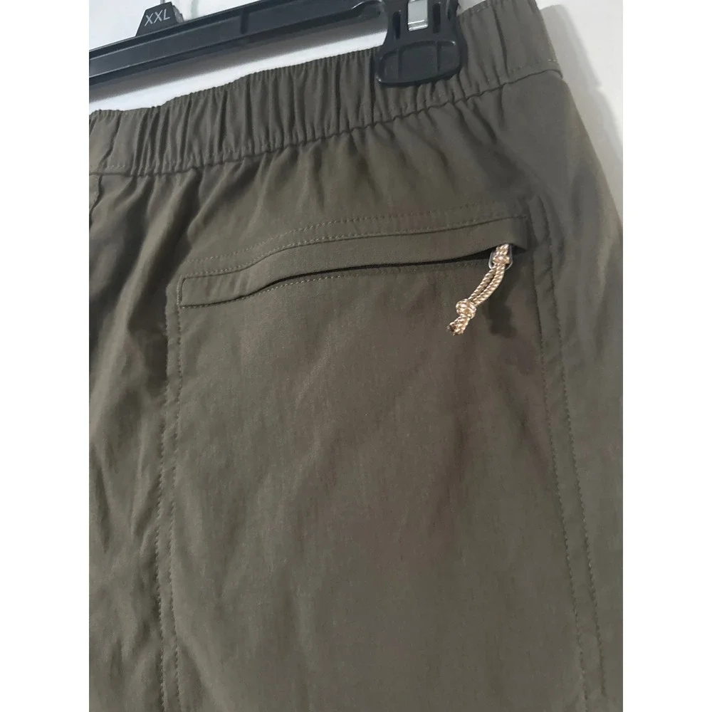 The North Face Mens Olive Green Hiking Shorts Elastic Waist Stretch Size Medium